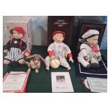 439 - LOT OF THREE COLLECTIBLE DOLLS WITH COAS
