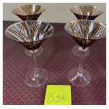 N - SET OF FOUR MARTINI GLASSES (B56)