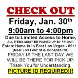 AUCTION PICK UP DAY & HOURS