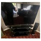 F - HISENSE 50'TV, PLAYER, SPEAKERS, CONSOLE (D9)