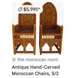 F - MOROCCAN-STYLE ARMCHAIR WITH PILLOW (A29)
