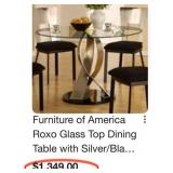 T - GLASS TOP TABLE WITH FOUR CHAIRS (L98)