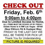 AUCTION PICK UP DAY & HOURS