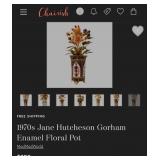 442 - 1970 JANE HUTCHESON GORHAM FLORAL POT (F30)