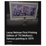441 - LEROY NEIMAN WHISKEY BAR PRINT FRAMED (B34)