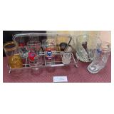 440 - COLLECTIBLE GLASSWARE WITH RACK (C106)