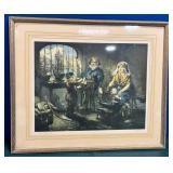 11 - VINTAGE PRINT FRAMED 21X25'