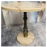 440 - MARBLE PEDESTAL TABLE 18'DIA
