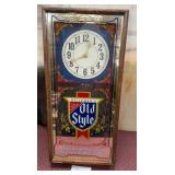 440 - HEILEMAN'S OLD STYLE BAR CLOCK (C60)
