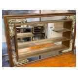 440 - MIRRORED CURIO DISPLAY SHELF 24X38'