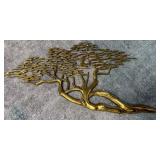 440 - BRASS BONSAI TREE WALL DECOR 33'L