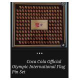 441 - 1984 OLYMPICS INT'L FLAG PIN SERIES FRAMED