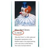 441 - RED SKELTON CLOWN ART FRAMED 21X17' (B14)