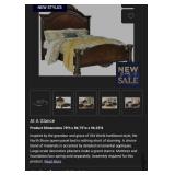 11 - BEDFRAME WITH CARVED DETAILS & MATTRESS SET