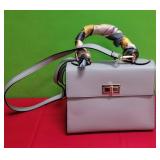 PP - ITALIAN GRAY LEATHER HERMESE INSPIRED BAG NEW