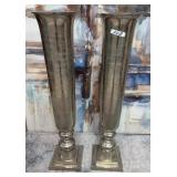 440 - PAIR OF TRUMPET-STYLE FLOOR VASES 48'T
