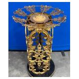 11 - GILT METAL PEDESTAL STAND 31.5'T