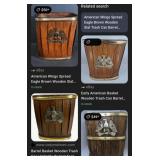 442 - WOODEN WASTEBASKET (86)