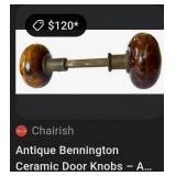 440 - TWO ANTIQUE DOOR KNOB SETS (C28)