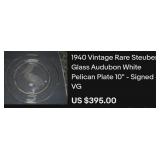 442 - STEUBEN GLASS COLLECTIBLE PLATE (F21)