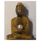818 -HAND CARVED TIGERS EYE BUDDHA (39)