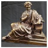 11 -19TH CENTURY ROMAN PHILOSOPHER BRZESTATUE(W23)
