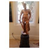 J - CONQUISTADOR STATUE WITH PEDESTAL 59'T (A51)