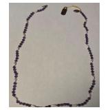818 - FRESH WATER PEARL/AMETHSYT NECKLACE(28)