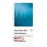 J - DUTCH MONTANA 'AQUA GOLD ABSTRACT' ART 2021