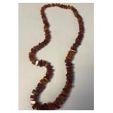 818 - BALTIC AMBER BEAD NECKLACE 26' 51GR (2)