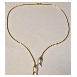U - 18K GOLD NECKLACE (ITALY) (F4)