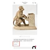 11 -ANTIQUE MONKEY PLAYING PIANO FIGURINE(W22)