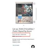 460 - NASA FRIENDSHIP 7 ART FRAMED 31X37' (D3)