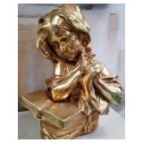 11 - VINTAGE  GOLD COLORED 16' BUST(W66)