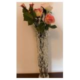 J - GLASS 18' VASE W/ FLORAL
