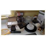 J - PLATES, TEA CANDLES, COCKTAIL SHAKER, TOWELS