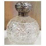 11 - ANTIQUE CRYSTAL STERLING VANITY BOTTLE(W44)