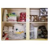J - TREE ORNAMENTS, LAUNDRY SUPPLIES, TOWELS, MESH