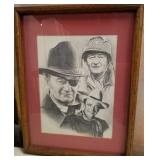 11 - FRAMED B&W DRAWING SIGNED (W67)