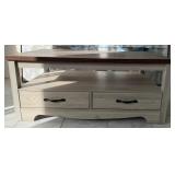 J - 2 DRAWER WOODEN COFFEE TABLE 18X41