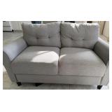 J - GREY 2 CUSHION LOVE SEAT