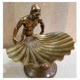 11 -  VINTAGE BRASS  LEAF BOWL (W47)