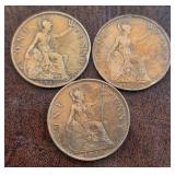 U - LOT OF THREE COLLECTIBLE COINS (J61)