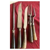 U - VINTAGE CARVING KNIVES & FORKS (L84)