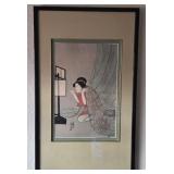 U - JAPANESE ARTWORK FRAMED 26X16' (B3)