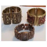 U - TWO CUFF BRACELETS & WATCH (J142)