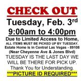 AUCTION PICK UP DAY & HOURS
