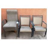 U - LOT OF SIX PATIO CHAIRS (Y9)