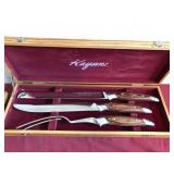 U - KAYSONS STAINLESS CARVING SET IN BOX (L93)