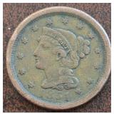 U - 1851 LIBERTY ONE CENT COIN (J68)